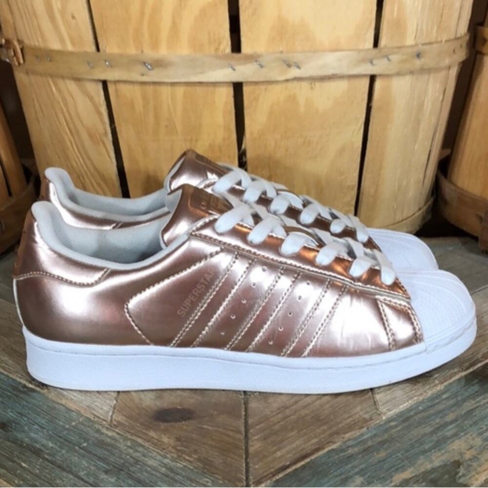 Adidas Superstar Rose Gold Copper AQ5941 Limited Edition Sneakers Womens Size 7